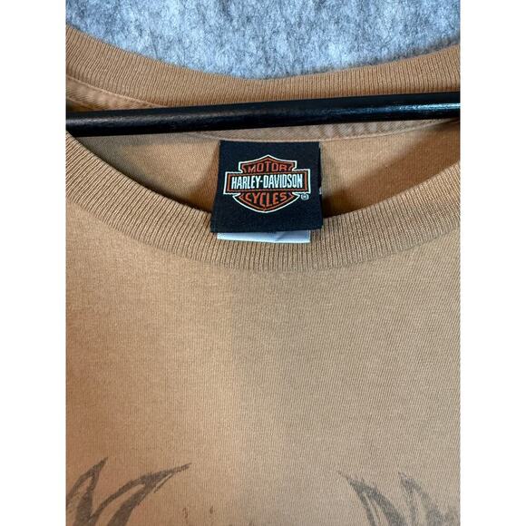 Harley Davidson Mens Brown 2007 Skull and Dice Short Sleeve Shirt - XXL - Picture 5 of 8